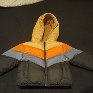 Swiss Tech Kids Tri-Color Hooded Puffer Jacket